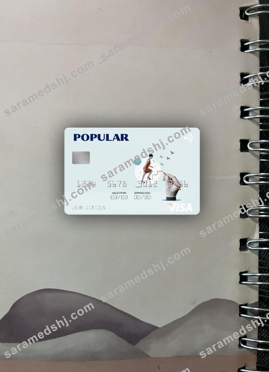 USA Popular, Inc. Bank visa card photolook front